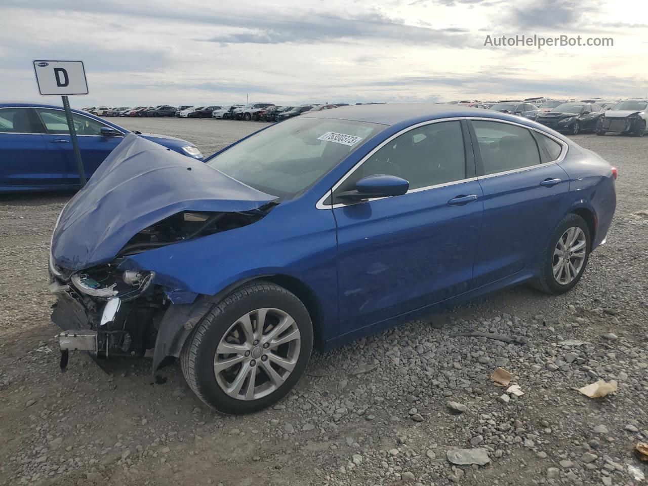 2015 Chrysler 200 Limited Blue vin: 1C3CCCAB9FN561450