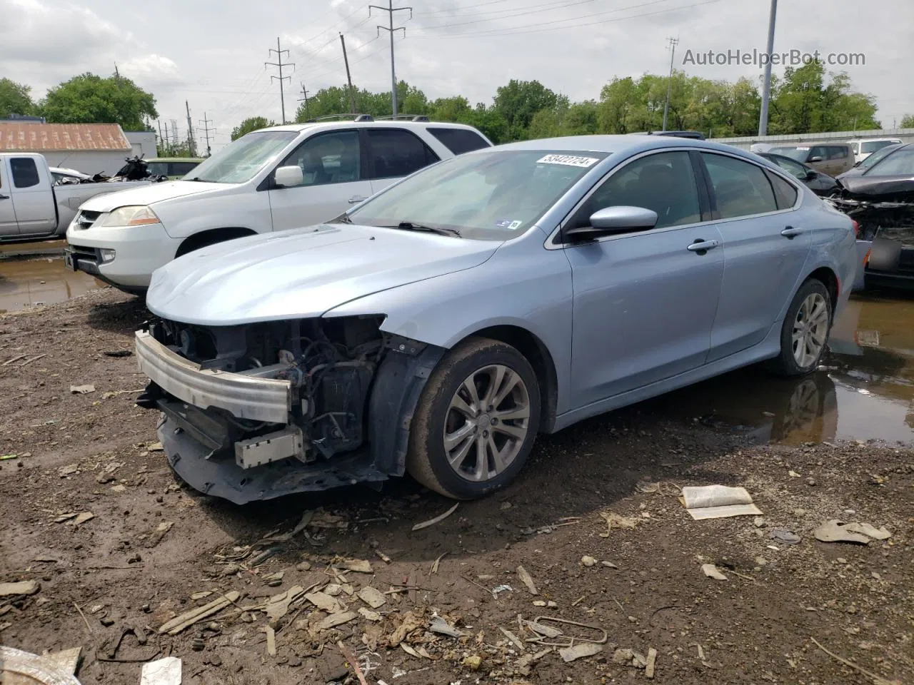 2015 Chrysler 200 Limited Blue vin: 1C3CCCAB9FN631769