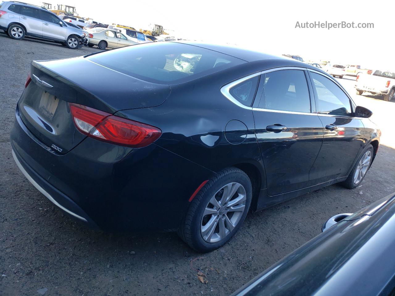 2015 Chrysler 200 Limited Black vin: 1C3CCCAB9FN641590