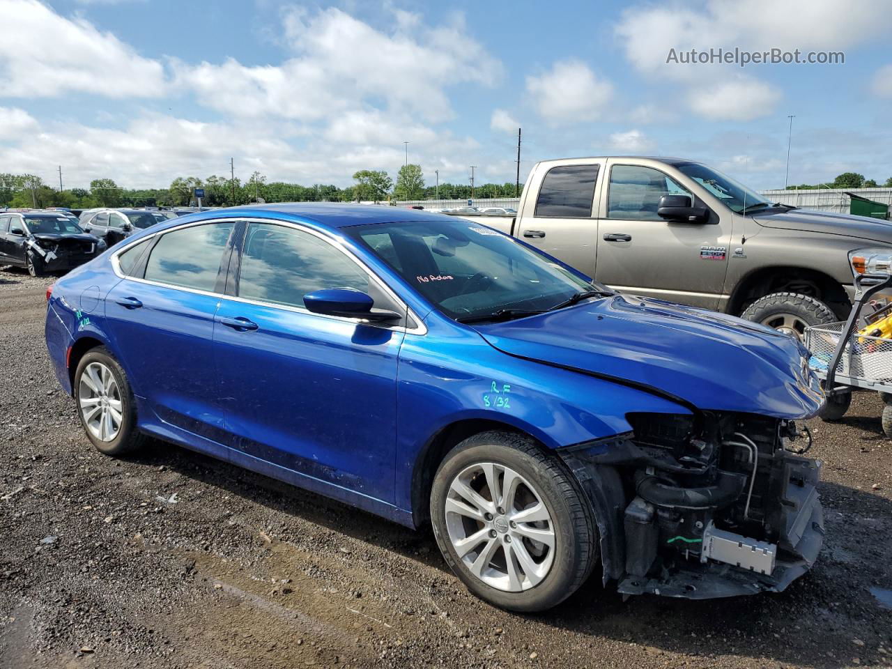 2015 Chrysler 200 Limited Blue vin: 1C3CCCAB9FN652587