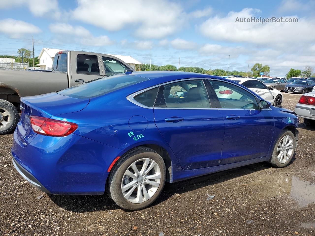 2015 Chrysler 200 Limited Blue vin: 1C3CCCAB9FN652587