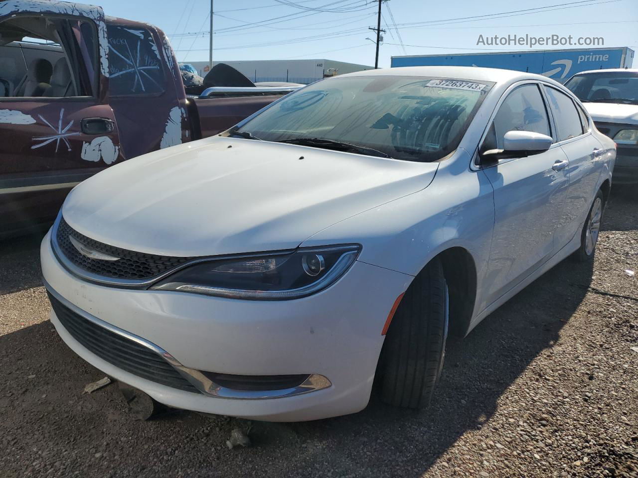 2015 Chrysler 200 Limited White vin: 1C3CCCAB9FN680762