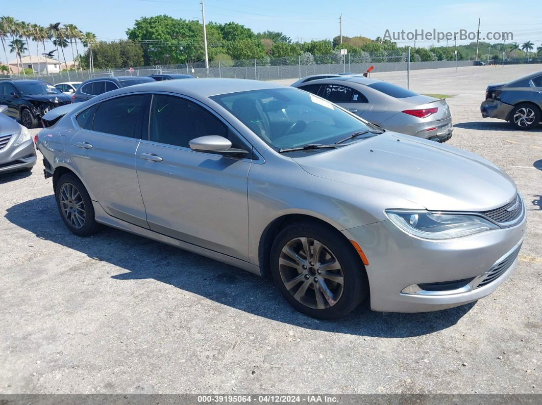 2015 Chrysler 200 Limited Серебряный vin: 1C3CCCAB9FN695360