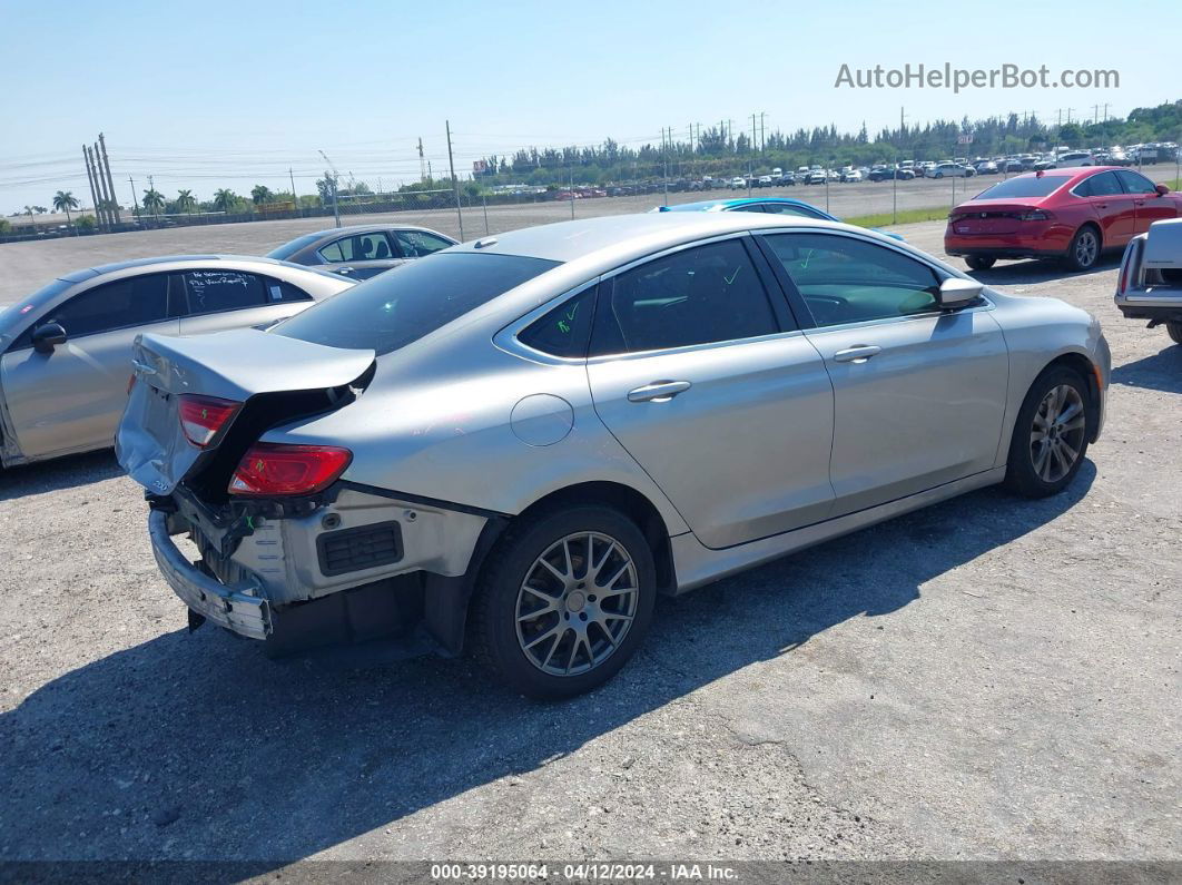 2015 Chrysler 200 Limited Серебряный vin: 1C3CCCAB9FN695360