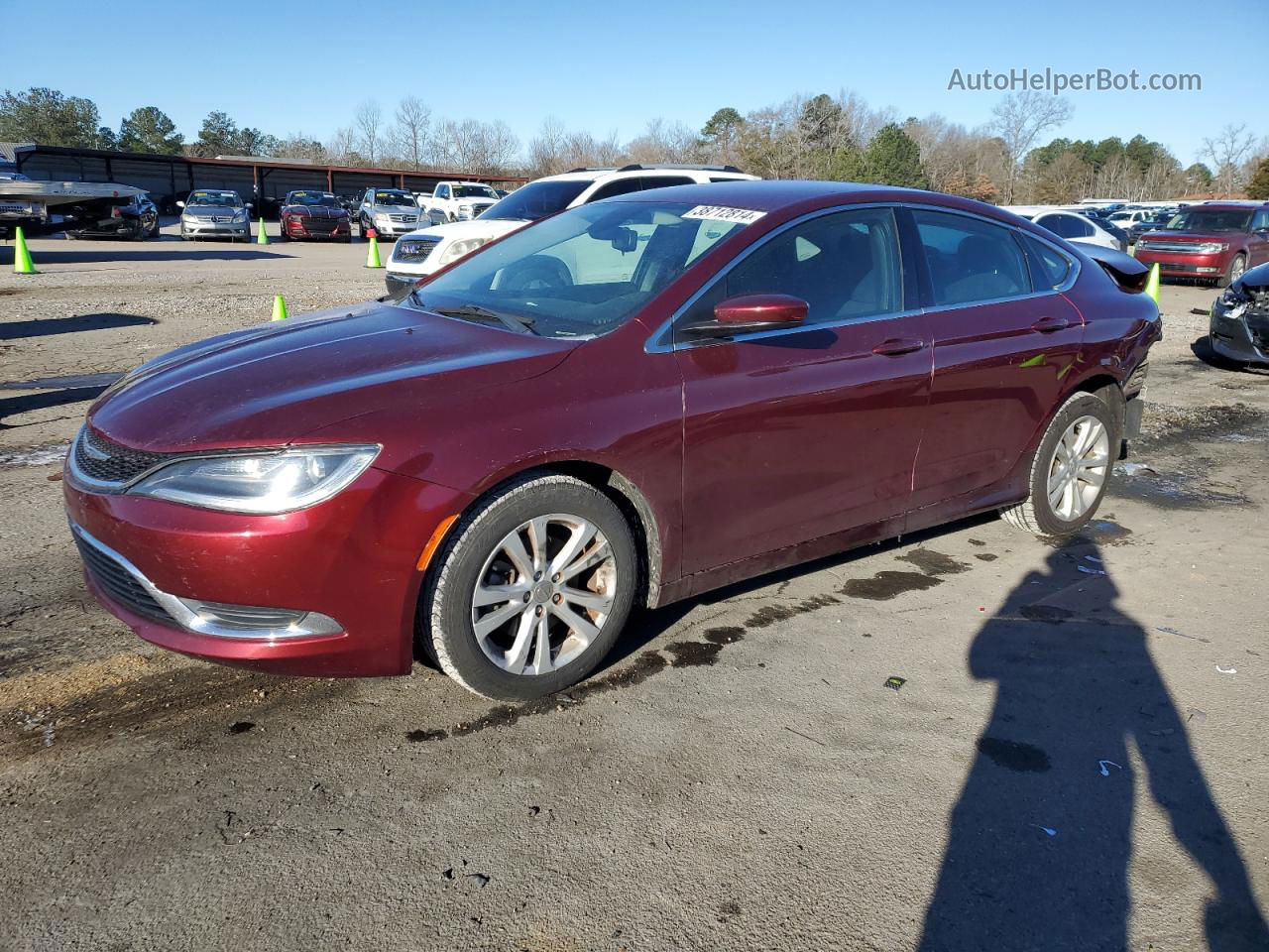 2015 Chrysler 200 Limited Красный vin: 1C3CCCAB9FN699358