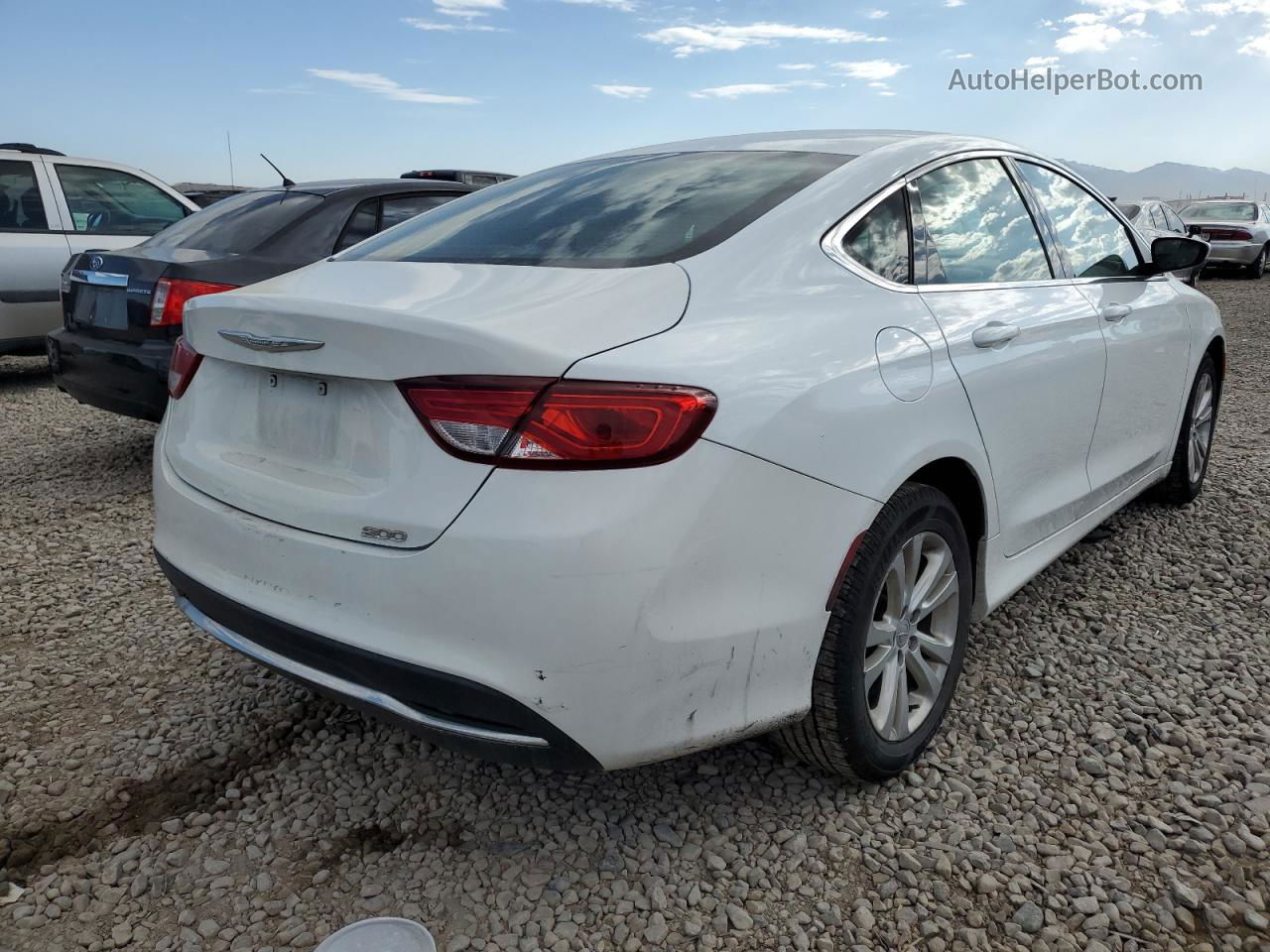 2015 Chrysler 200 Limited White vin: 1C3CCCAB9FN733766