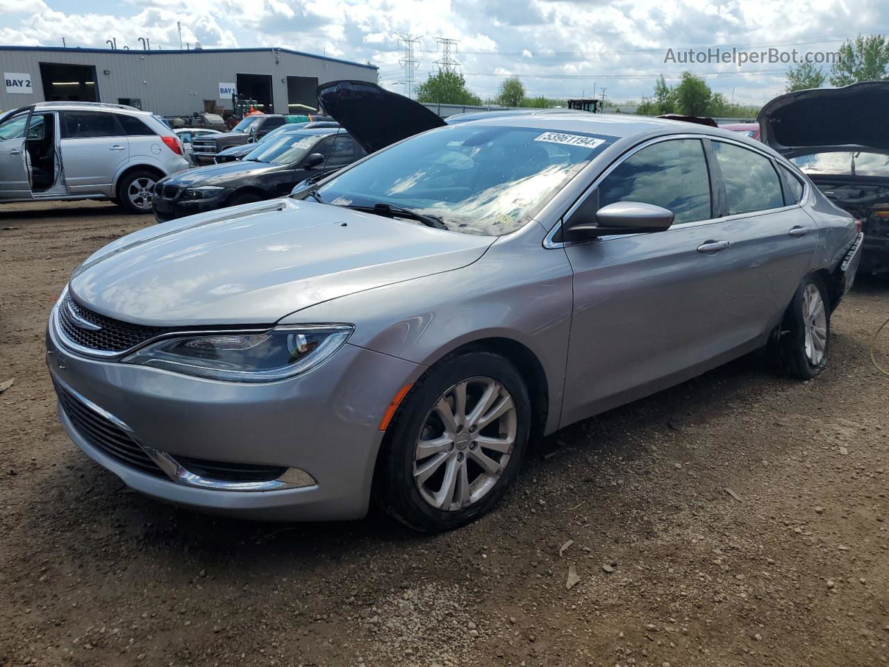 2015 Chrysler 200 Limited Silver vin: 1C3CCCAB9FN750681