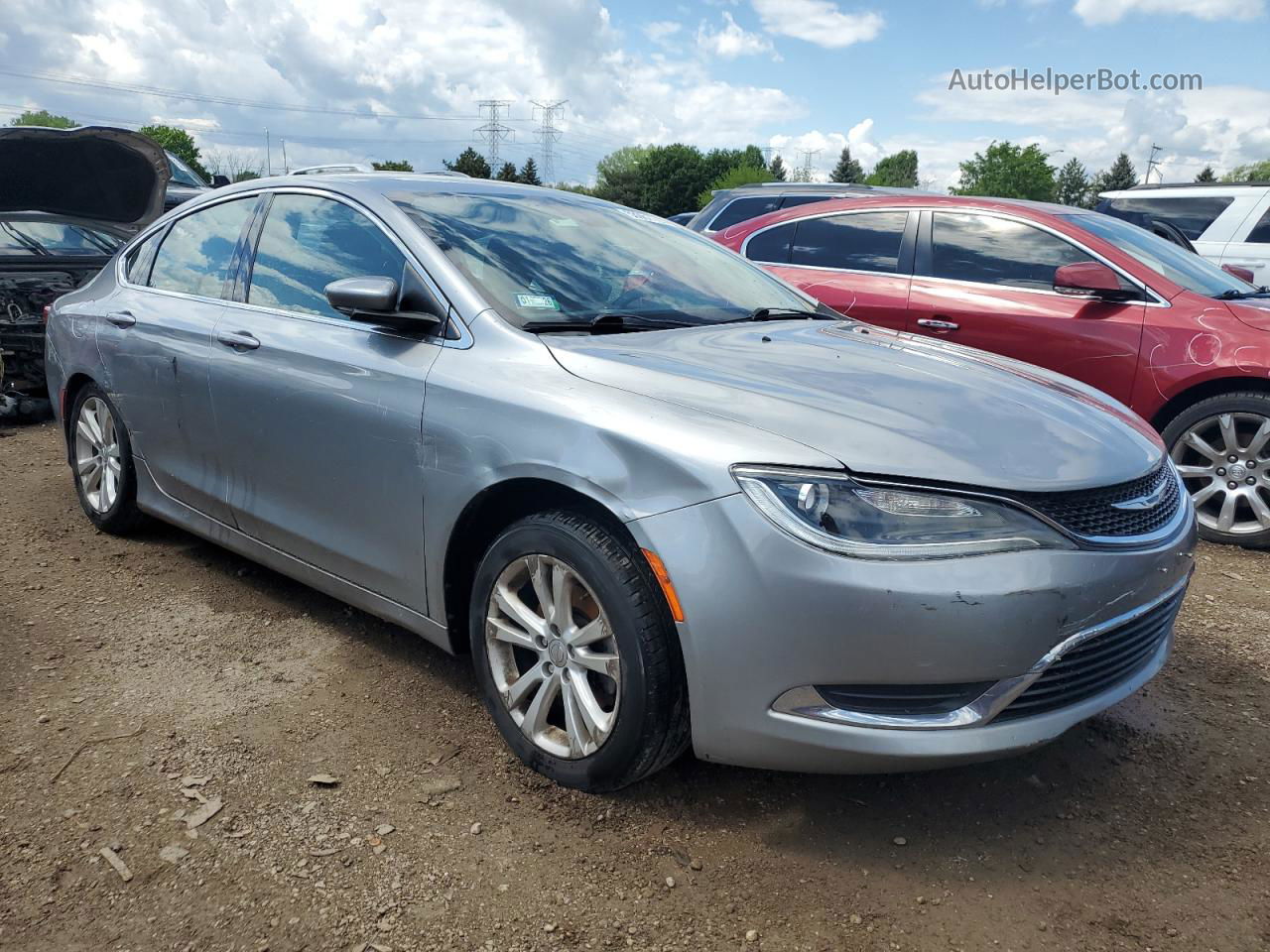 2015 Chrysler 200 Limited Silver vin: 1C3CCCAB9FN750681