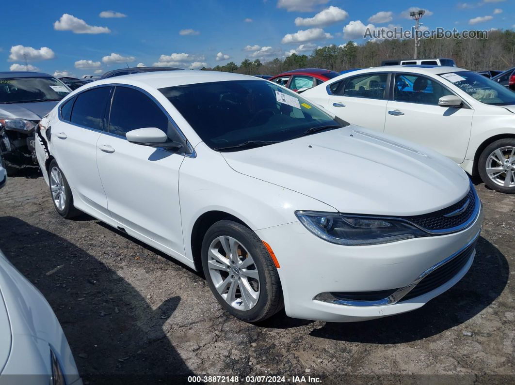 2016 Chrysler 200 Limited White vin: 1C3CCCAB9GN102596