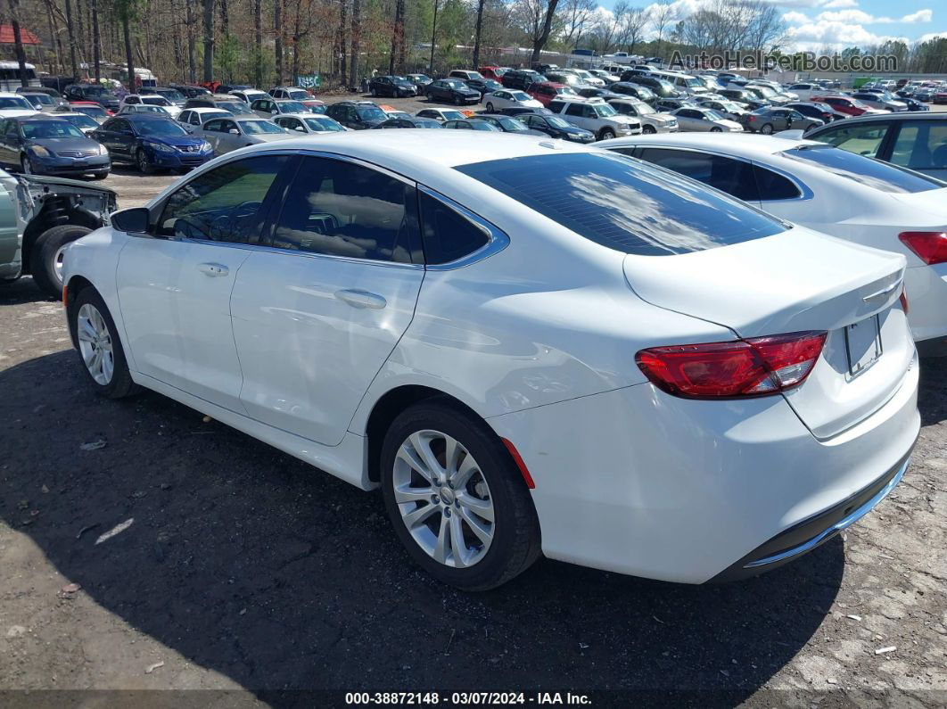 2016 Chrysler 200 Limited White vin: 1C3CCCAB9GN102596