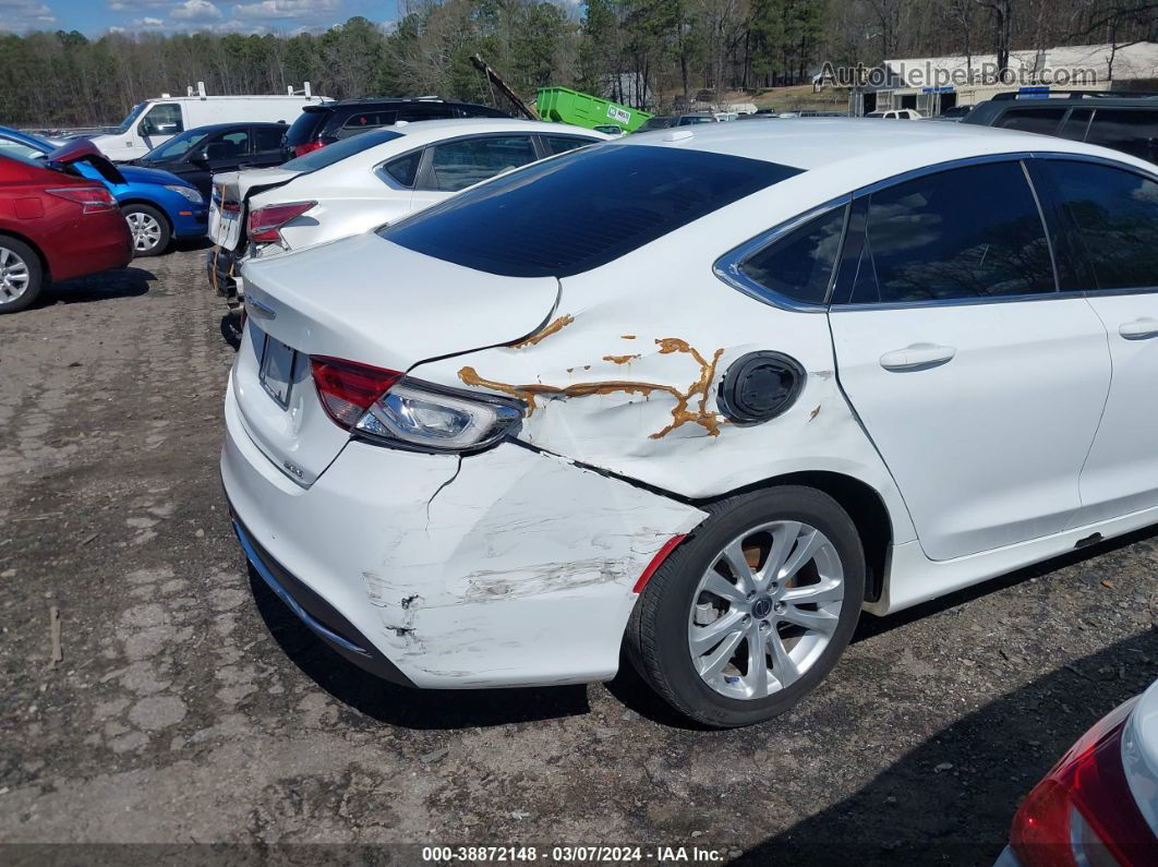 2016 Chrysler 200 Limited White vin: 1C3CCCAB9GN102596