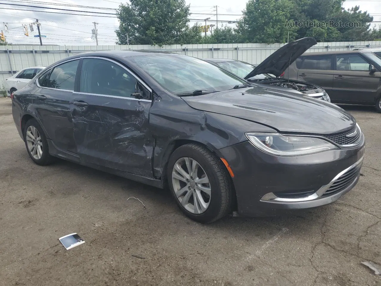 2016 Chrysler 200 Limited Серый vin: 1C3CCCAB9GN117891