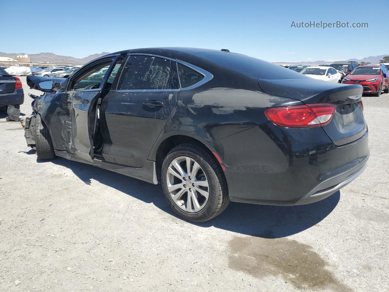 2016 Chrysler 200 Limited Black vin: 1C3CCCAB9GN127532