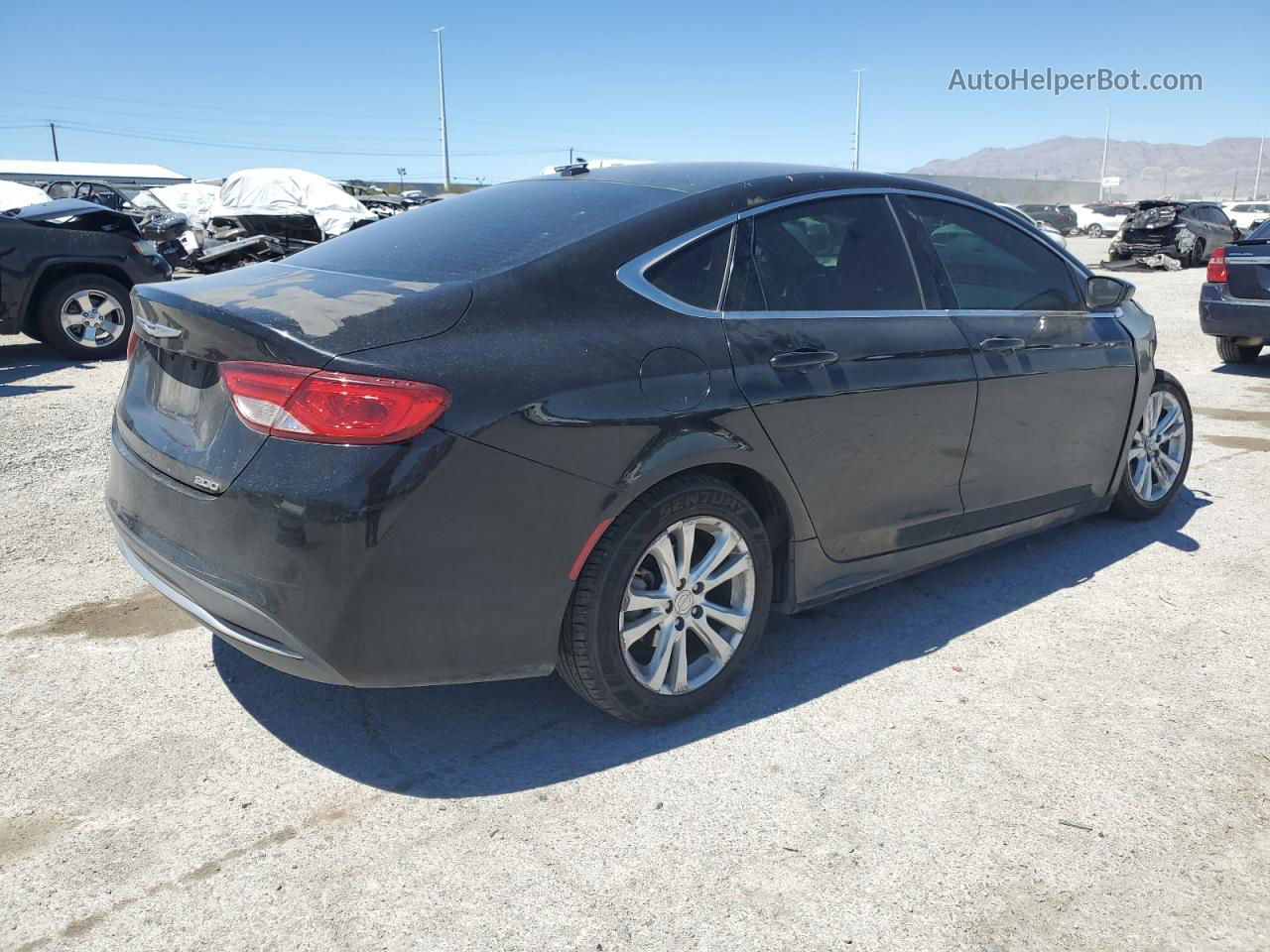 2016 Chrysler 200 Limited Black vin: 1C3CCCAB9GN127532