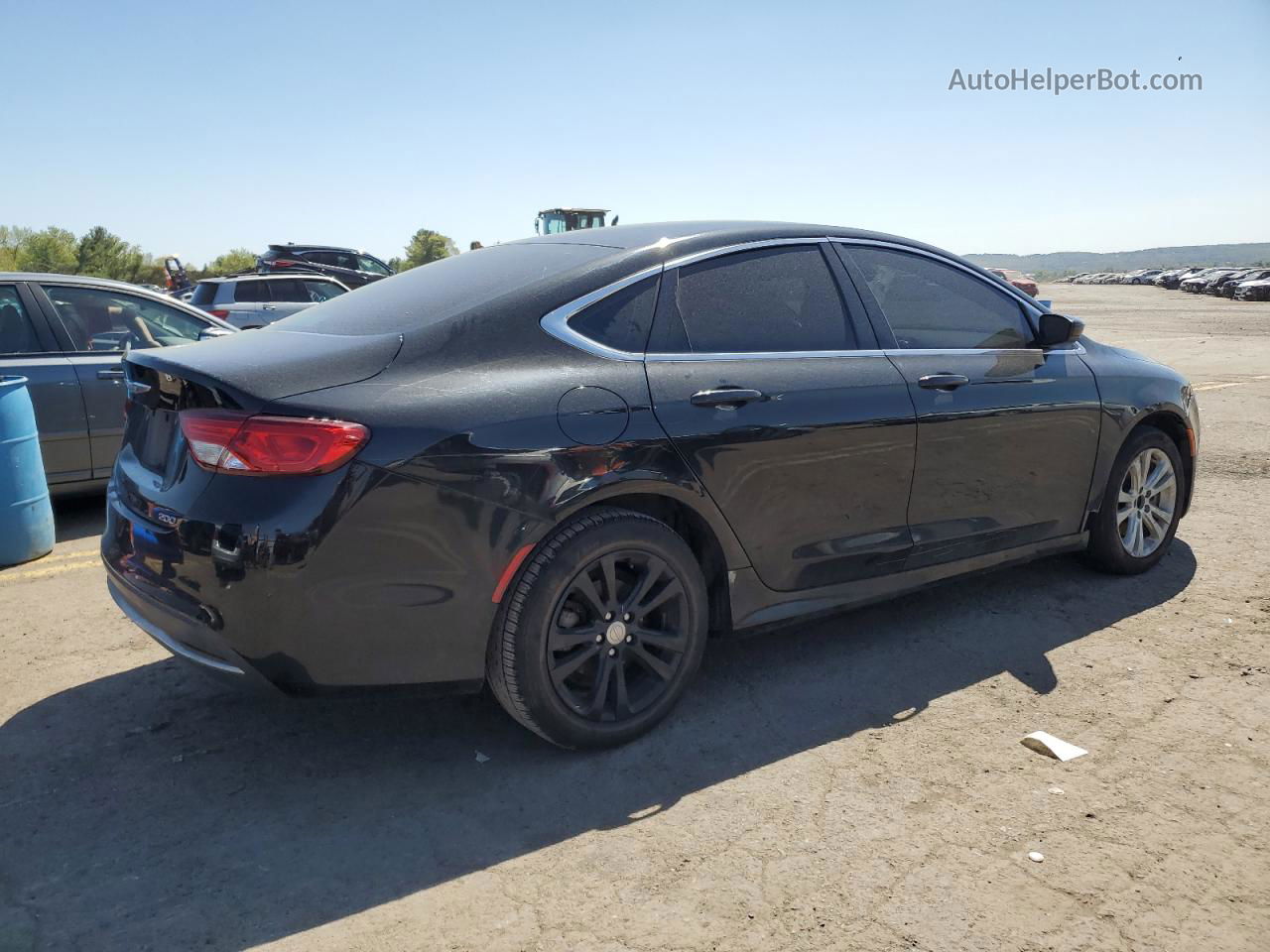 2016 Chrysler 200 Limited Black vin: 1C3CCCAB9GN139163