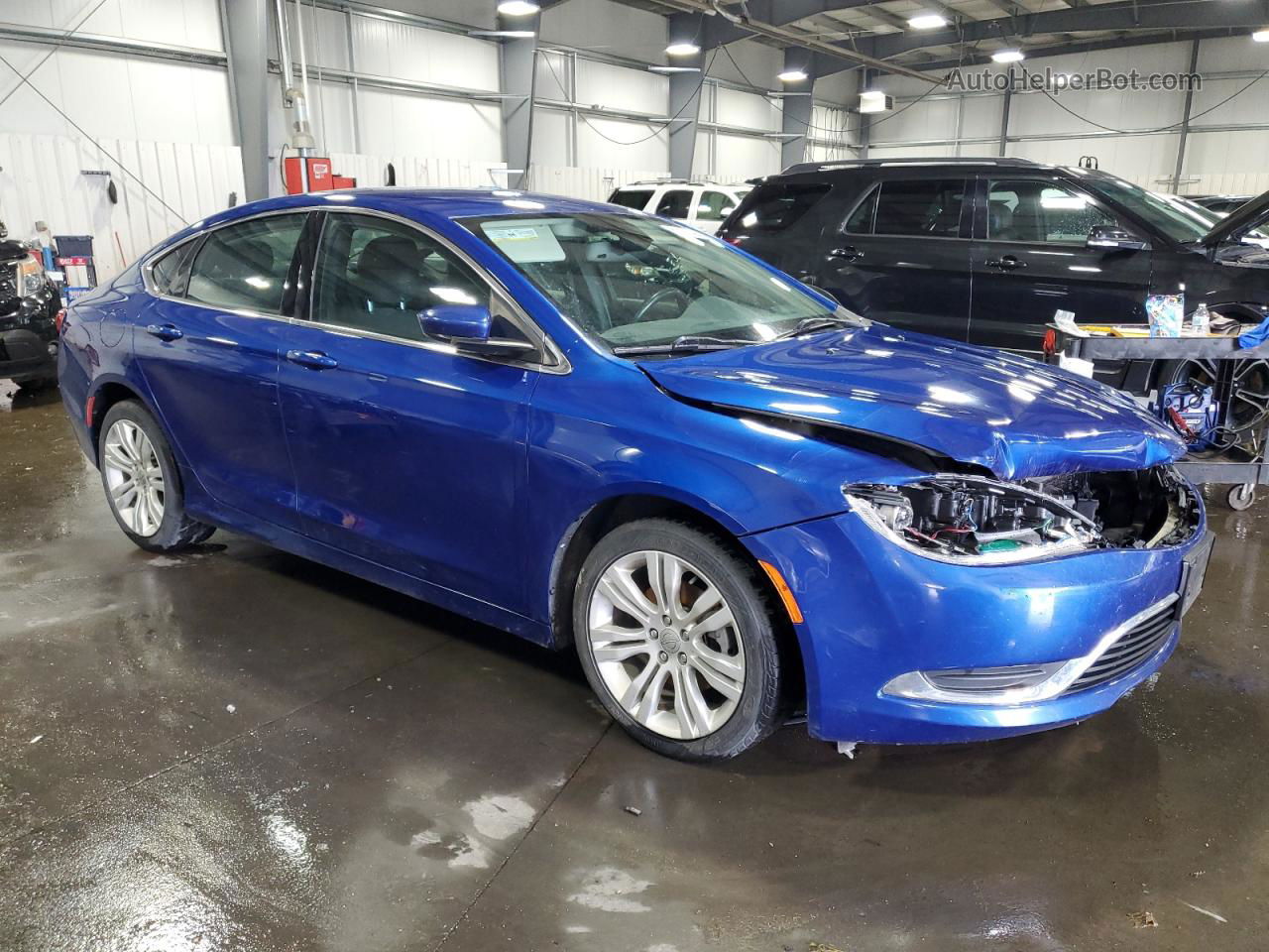 2015 Chrysler 200 Limited Blue vin: 1C3CCCABXFN532409