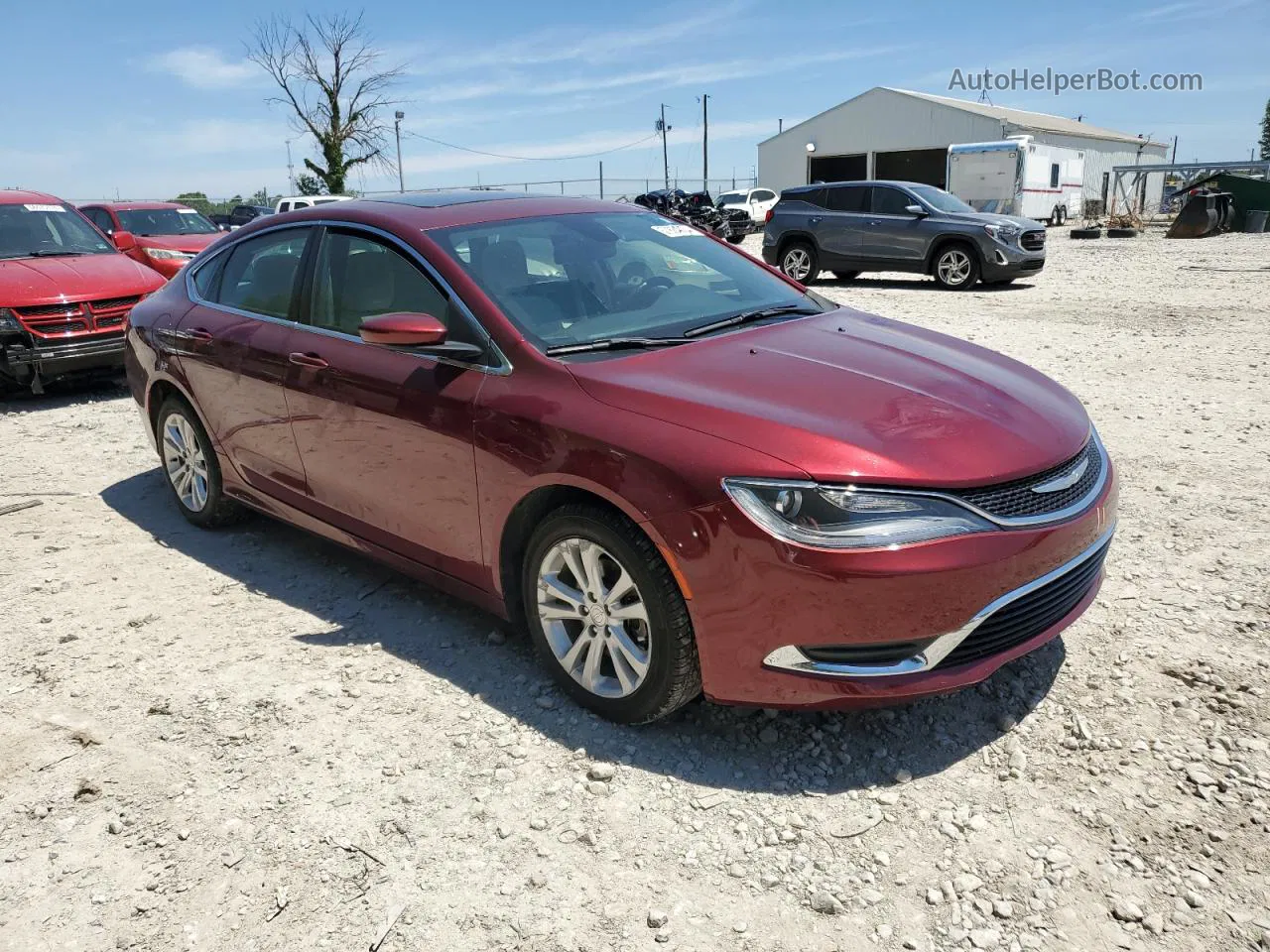 2015 Chrysler 200 Limited Бордовый vin: 1C3CCCABXFN556628