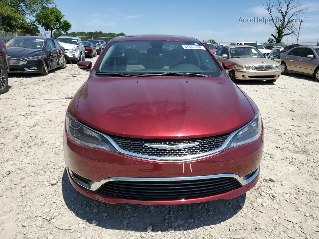 2015 Chrysler 200 Limited Бордовый vin: 1C3CCCABXFN556628