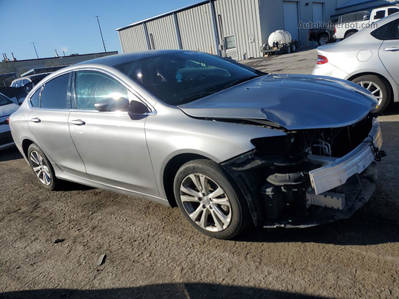 2015 Chrysler 200 Limited Silver vin: 1C3CCCABXFN587538