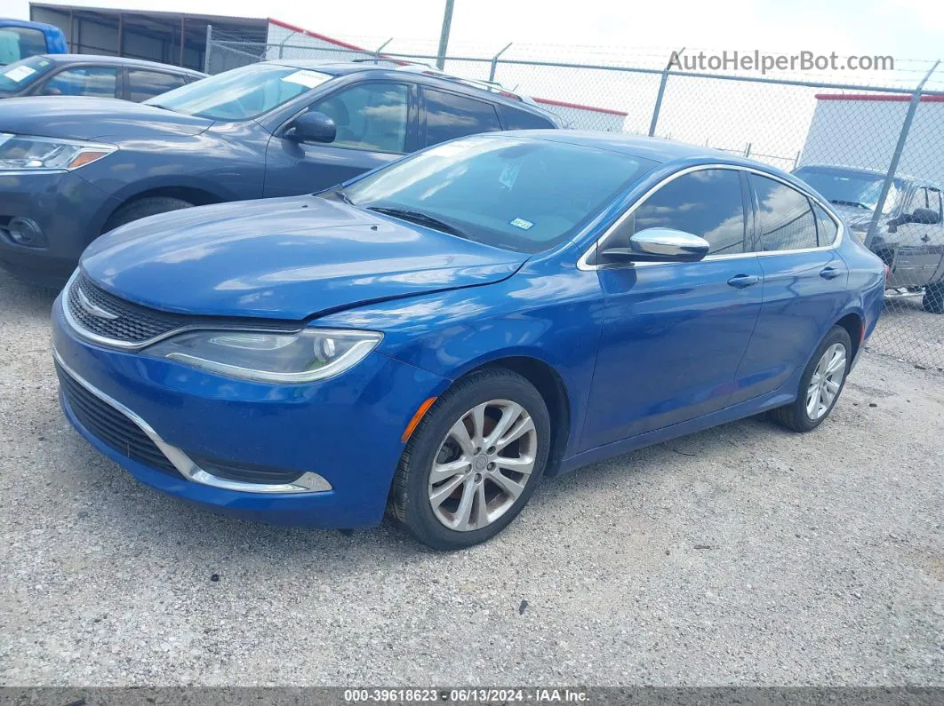 2015 Chrysler 200 Limited Blue vin: 1C3CCCABXFN594652