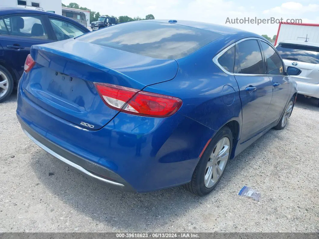 2015 Chrysler 200 Limited Blue vin: 1C3CCCABXFN594652