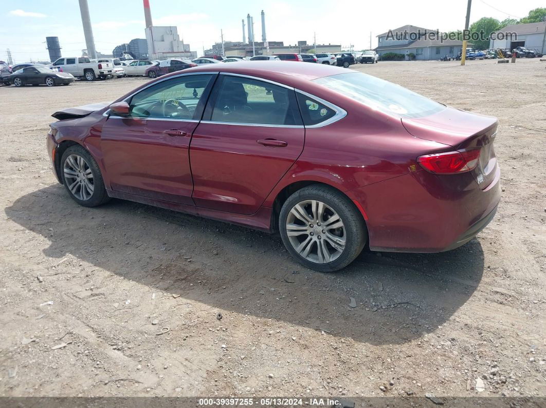 2015 Chrysler 200 Limited Бордовый vin: 1C3CCCABXFN597941