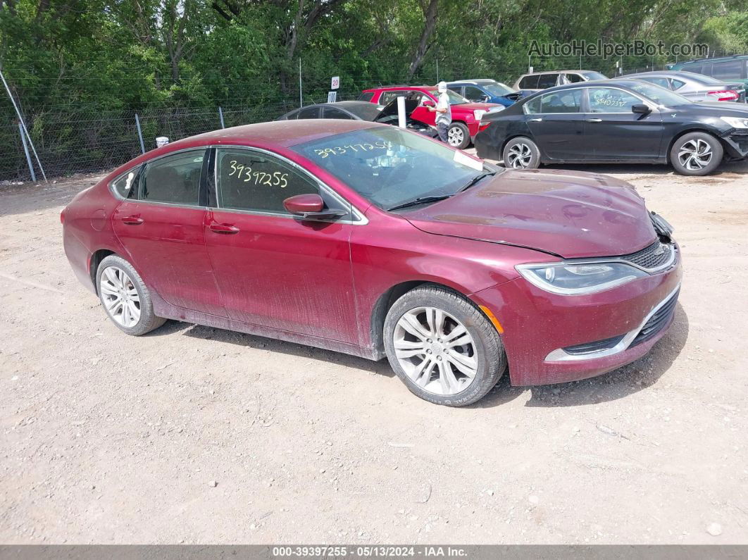 2015 Chrysler 200 Limited Burgundy vin: 1C3CCCABXFN597941