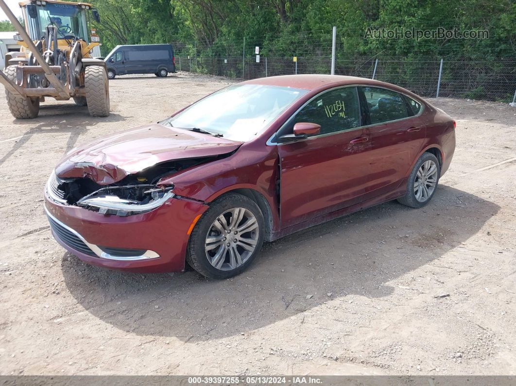 2015 Chrysler 200 Limited Бордовый vin: 1C3CCCABXFN597941