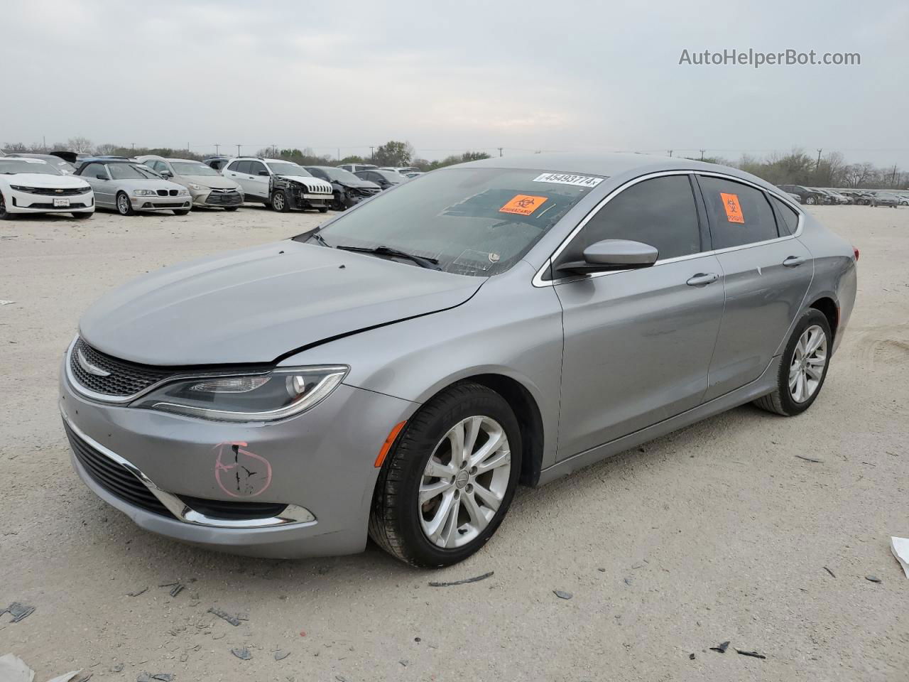 2015 Chrysler 200 Limited Gray vin: 1C3CCCABXFN605777