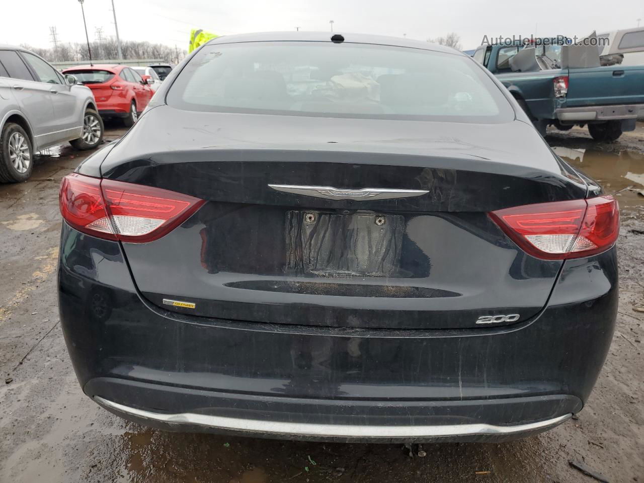 2015 Chrysler 200 Limited Black vin: 1C3CCCABXFN616813