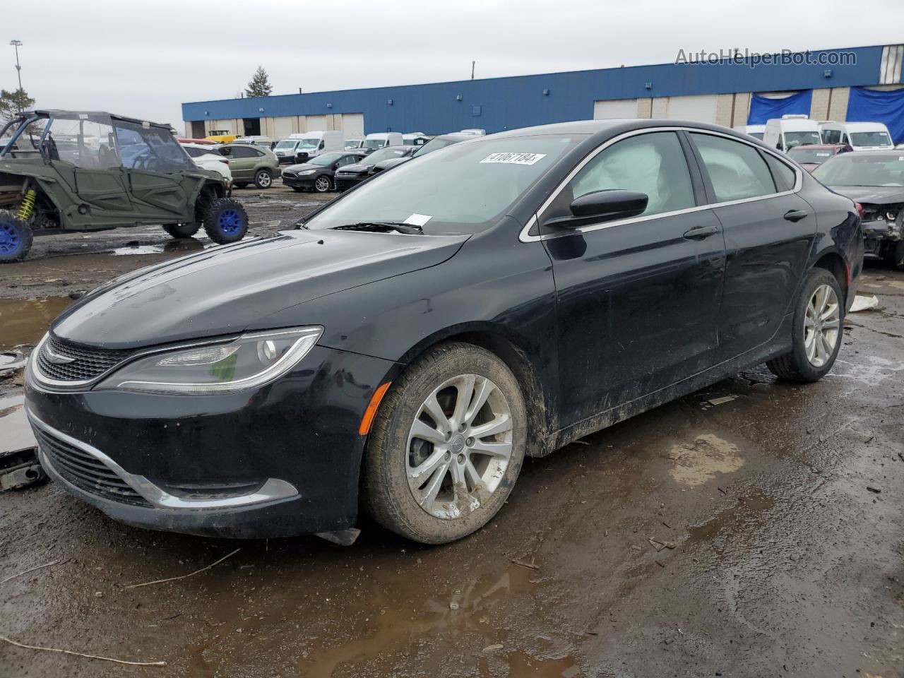 2015 Chrysler 200 Limited Black vin: 1C3CCCABXFN616813