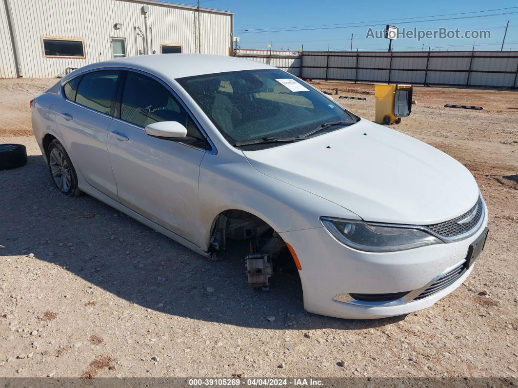 2015 Chrysler 200 Limited White vin: 1C3CCCABXFN620795