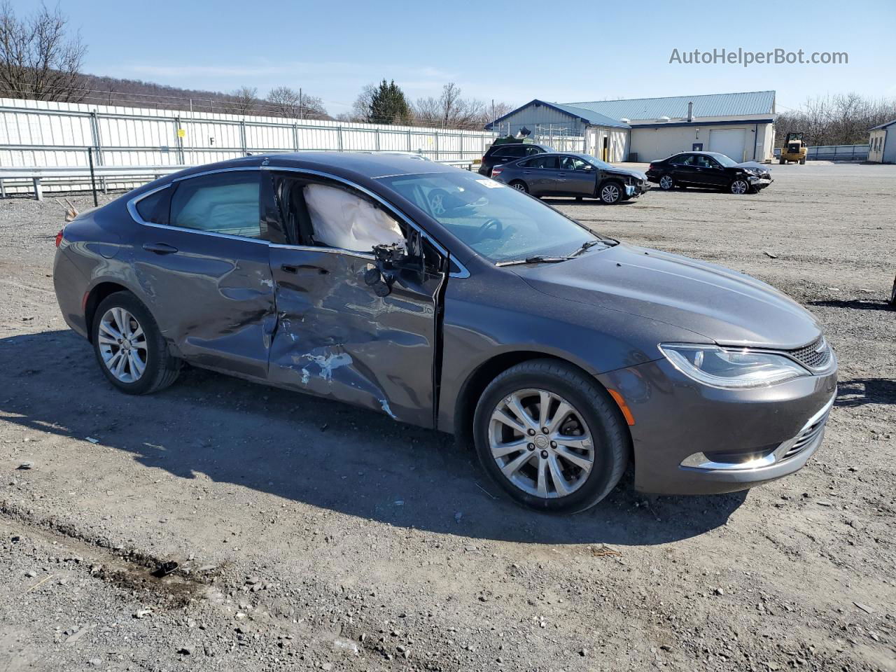 2015 Chrysler 200 Limited Gray vin: 1C3CCCABXFN641405