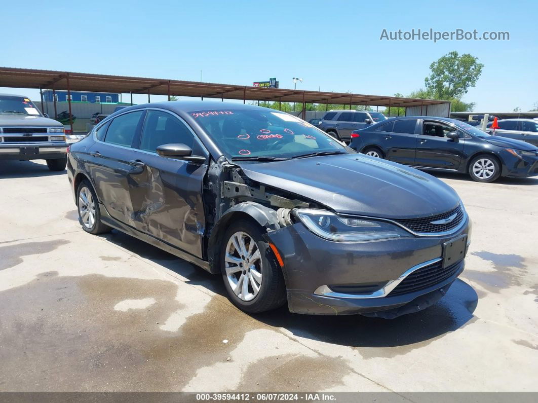 2015 Chrysler 200 Limited Gray vin: 1C3CCCABXFN644787