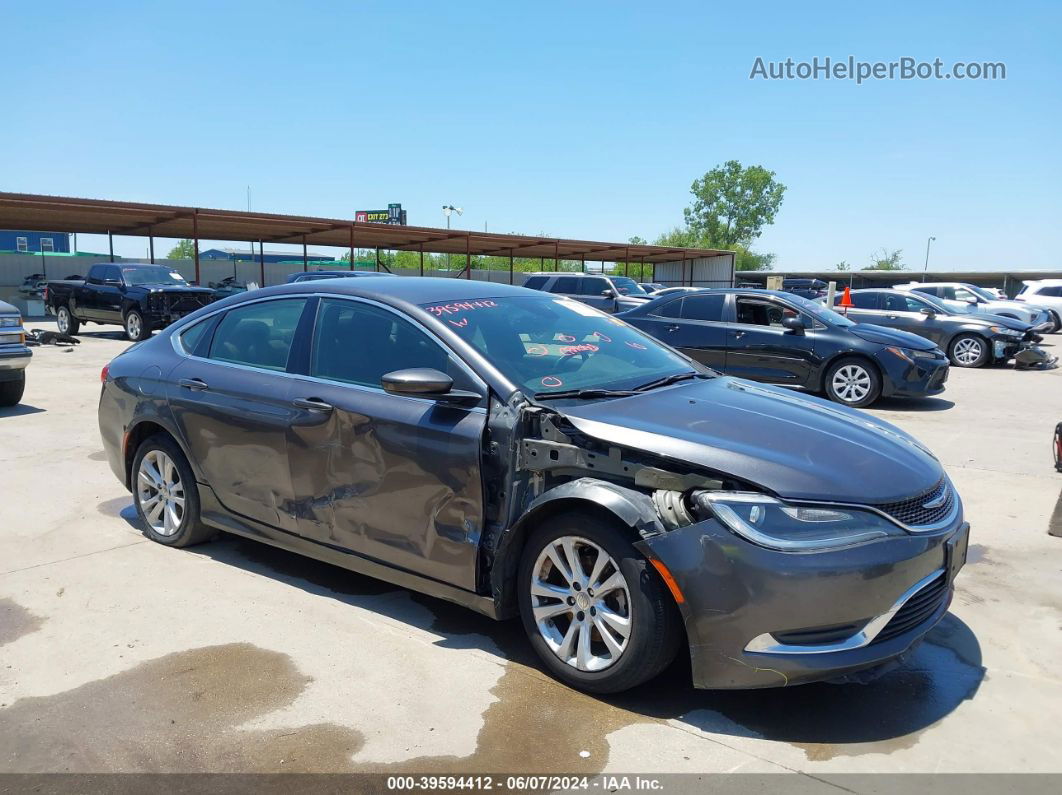 2015 Chrysler 200 Limited Gray vin: 1C3CCCABXFN644787