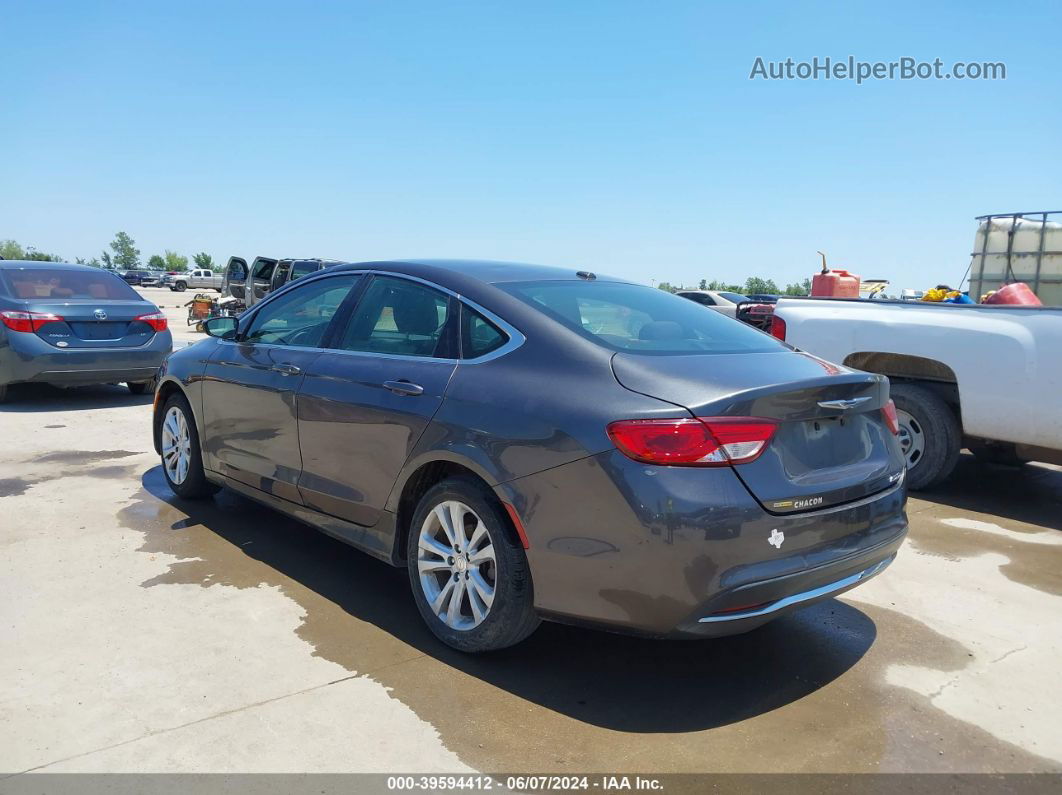 2015 Chrysler 200 Limited Gray vin: 1C3CCCABXFN644787