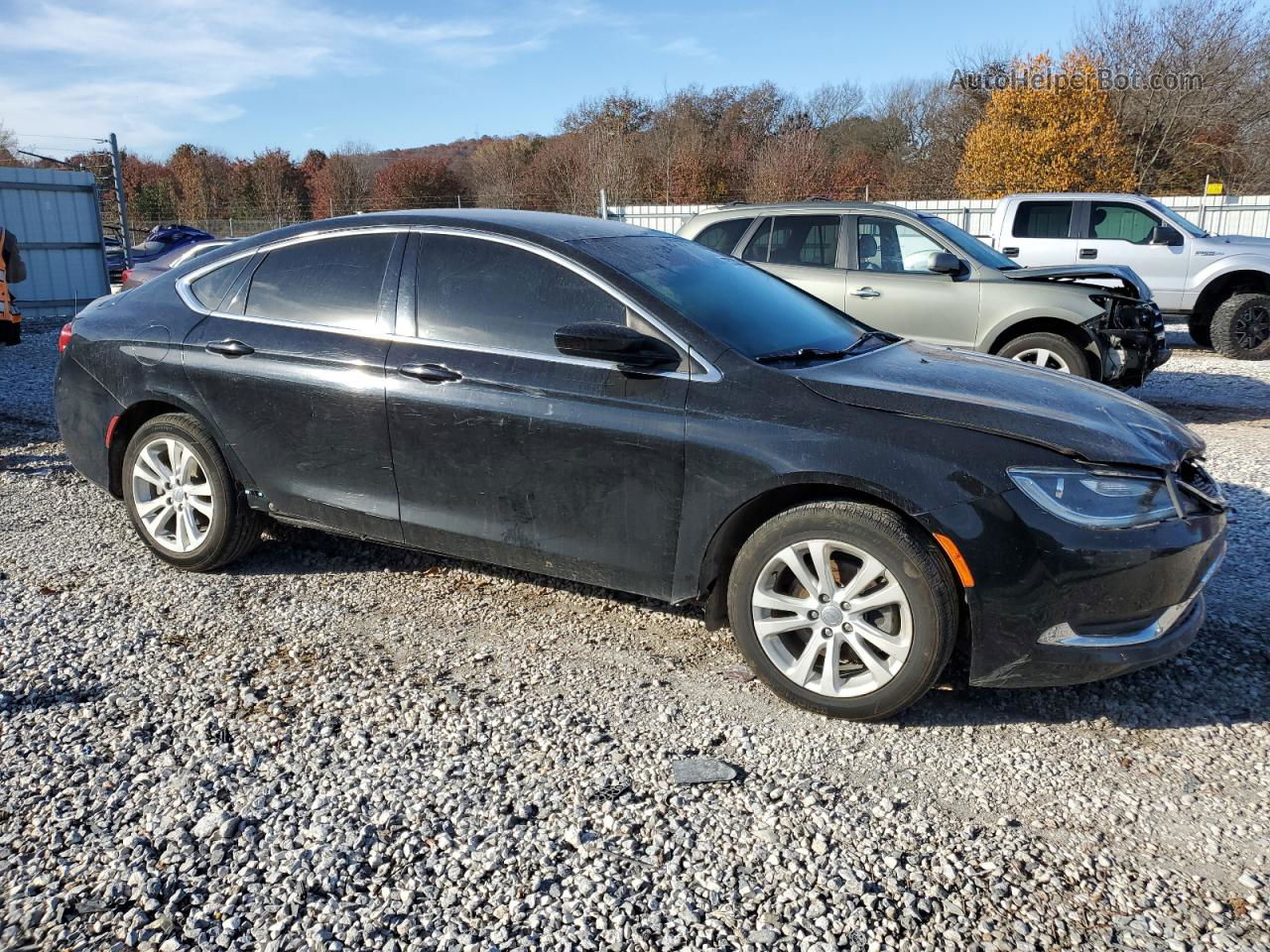 2015 Chrysler 200 Limited Black vin: 1C3CCCABXFN697795