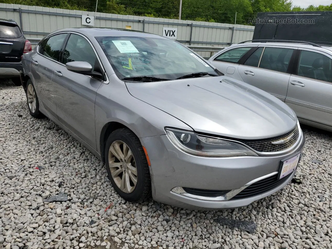 2015 Chrysler 200 Limited Silver vin: 1C3CCCABXFN707774