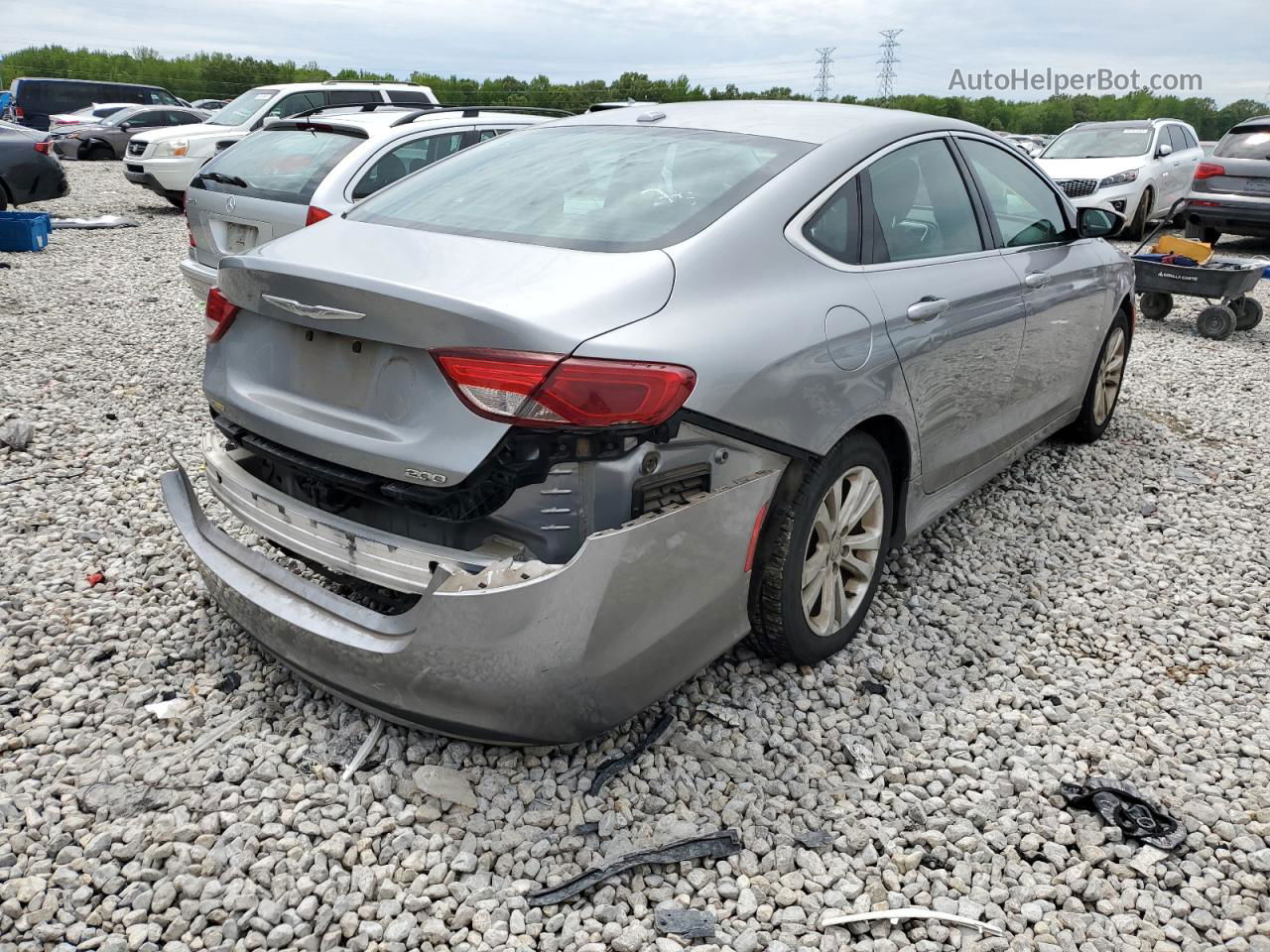 2015 Chrysler 200 Limited Silver vin: 1C3CCCABXFN707774