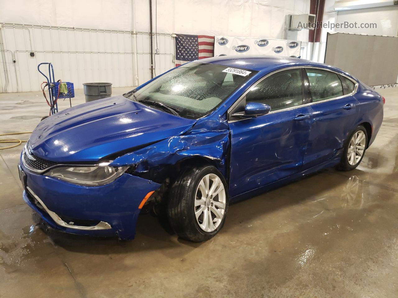 2015 Chrysler 200 Limited Blue vin: 1C3CCCABXFN720945