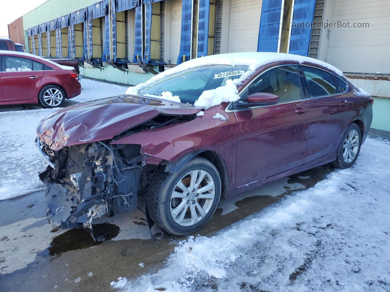 2015 Chrysler 200 Limited Maroon vin: 1C3CCCABXFN746445