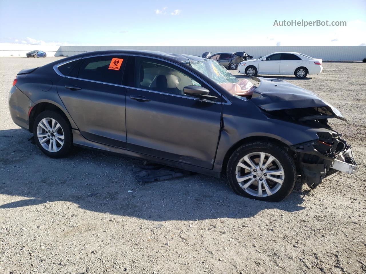 2015 Chrysler 200 Limited Gray vin: 1C3CCCABXFN750432