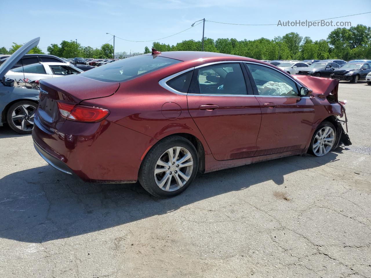 2016 Chrysler 200 Limited Бордовый vin: 1C3CCCABXGN114126