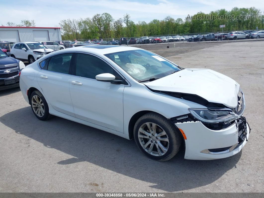 2016 Chrysler 200 Limited White vin: 1C3CCCABXGN125112