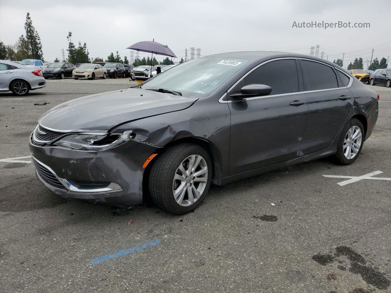 2016 Chrysler 200 Limited Charcoal vin: 1C3CCCABXGN154710