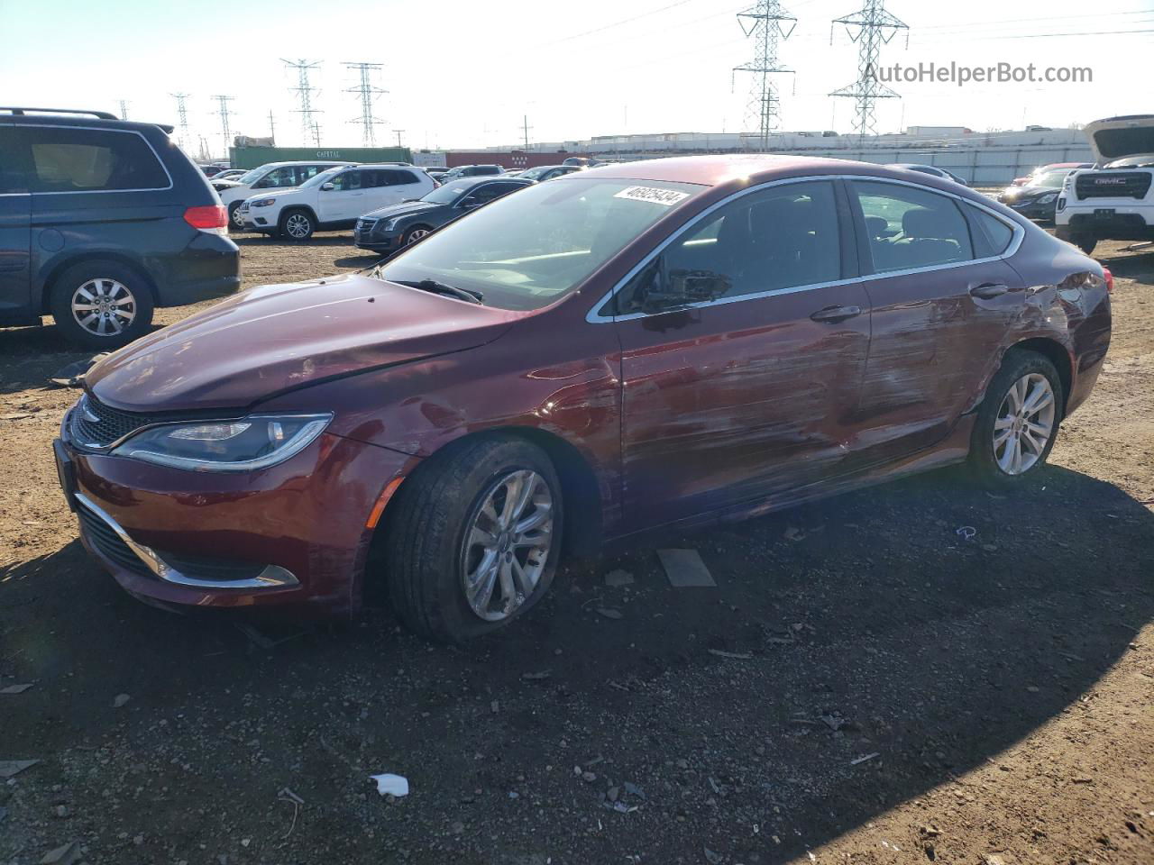 2016 Chrysler 200 Limited Maroon vin: 1C3CCCABXGN160667