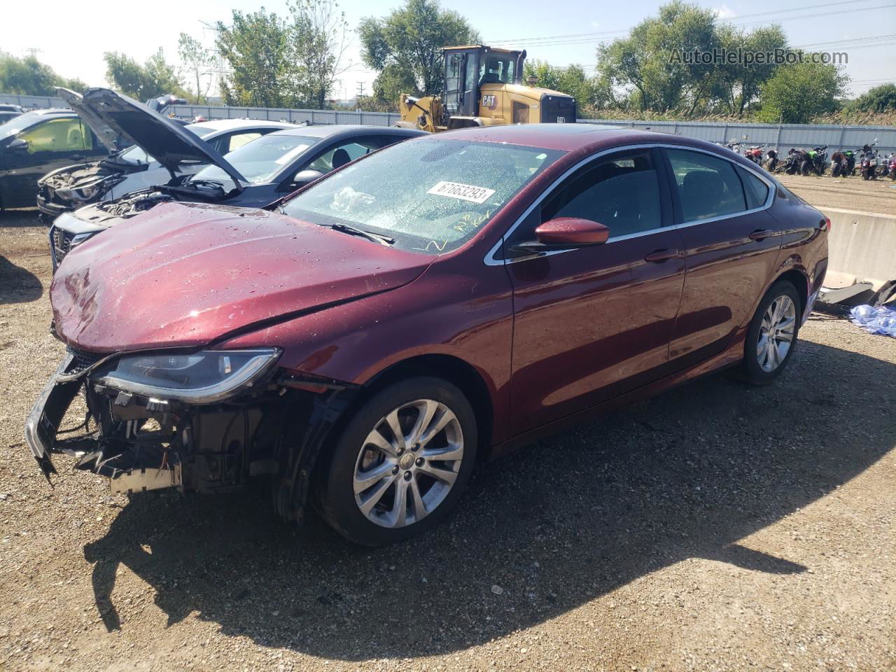 2016 Chrysler 200 Limited Red vin: 1C3CCCABXGN168218