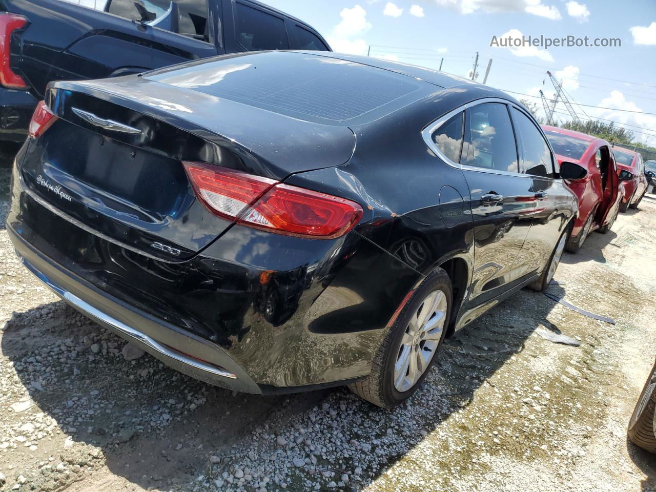 2016 Chrysler 200 Limited Black vin: 1C3CCCABXGN173712