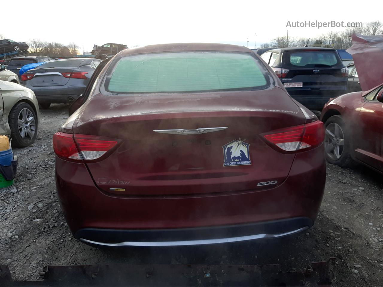 2016 Chrysler 200 Limited Бордовый vin: 1C3CCCABXGN179736