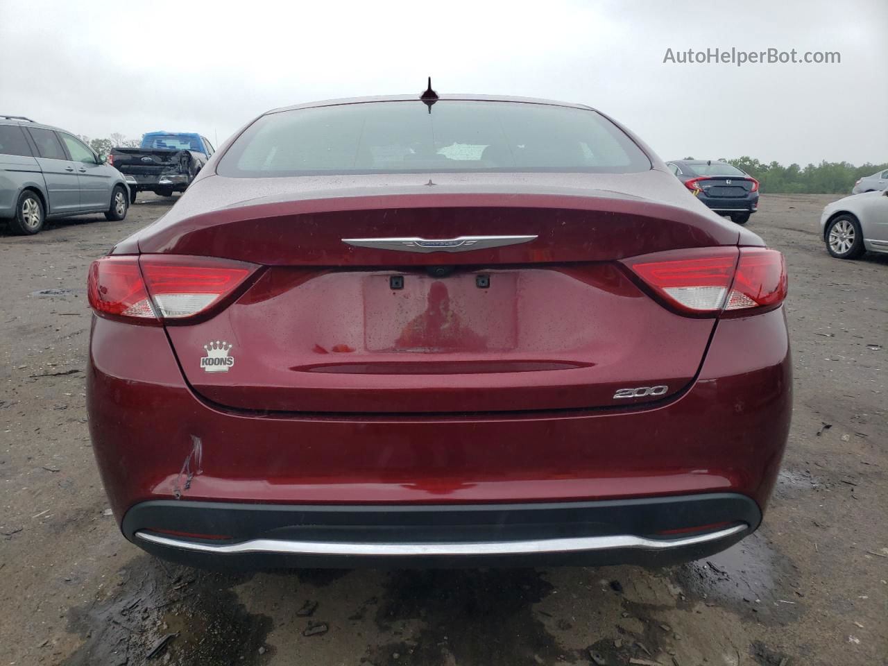 2017 Chrysler 200 Limited Burgundy vin: 1C3CCCABXHN502782